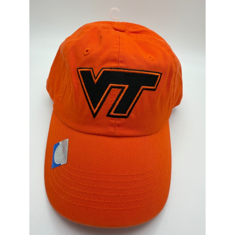 Virginia Tech Hokies Hat Captivating Headwear Orange Adjustable‎ Cap VT Logo NEW